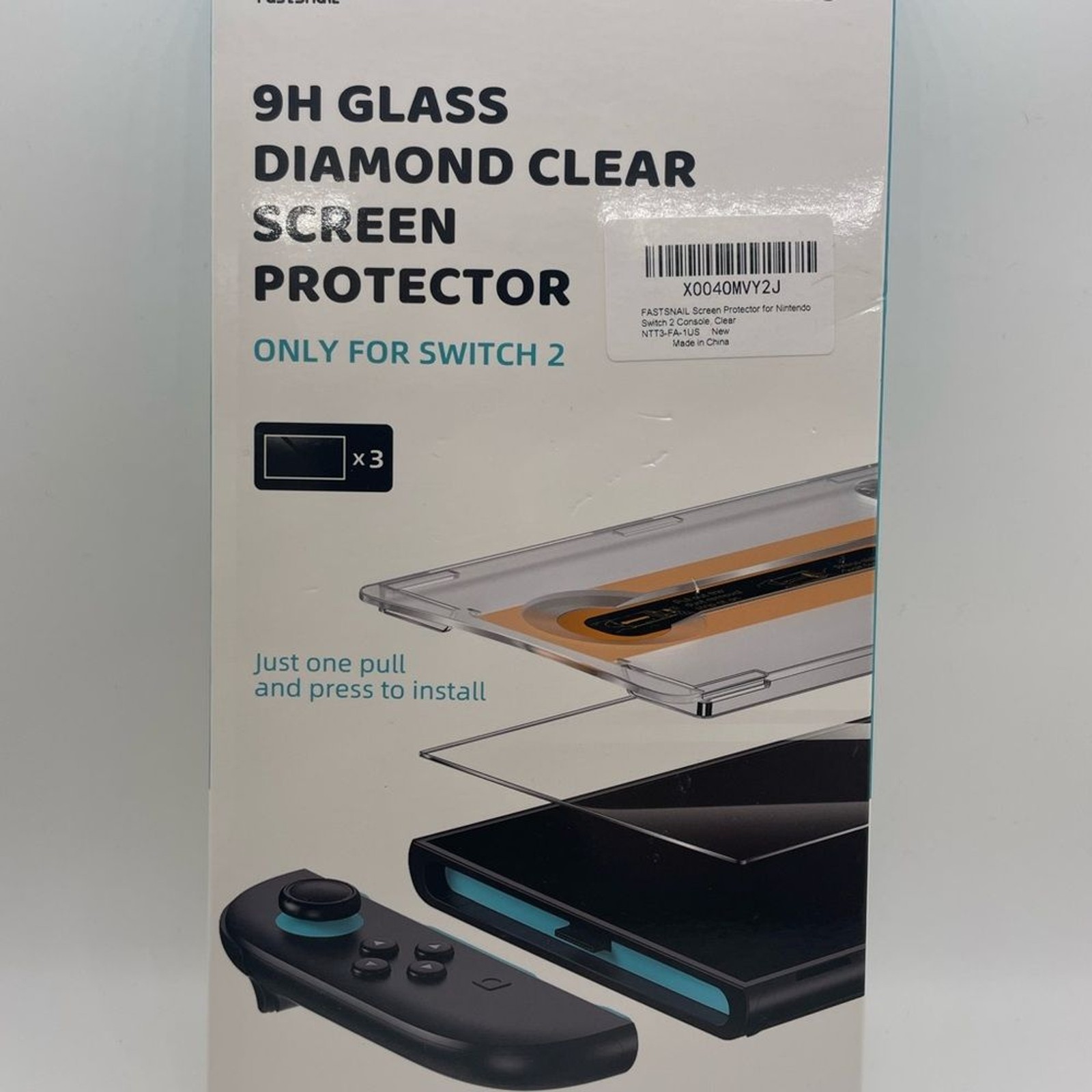 FastSnail 9H Glass Screen Protector for Switch 2 NIB Break Scratch Protect Game