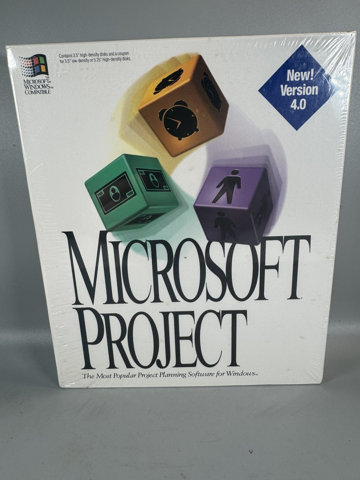 Microsoft Project Version 4.0 – Sealed Vintage Software (Windows 3.x, 1994) NEW