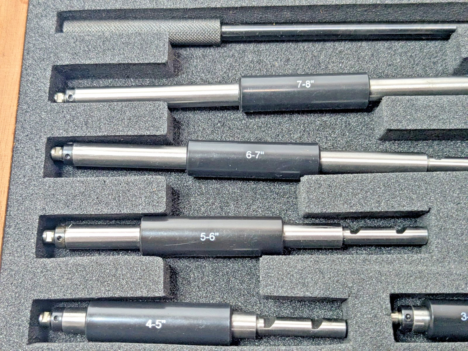 SPI Interchangeable Rod Micrometer Mechanical 2" to 8" Range 12-371-1