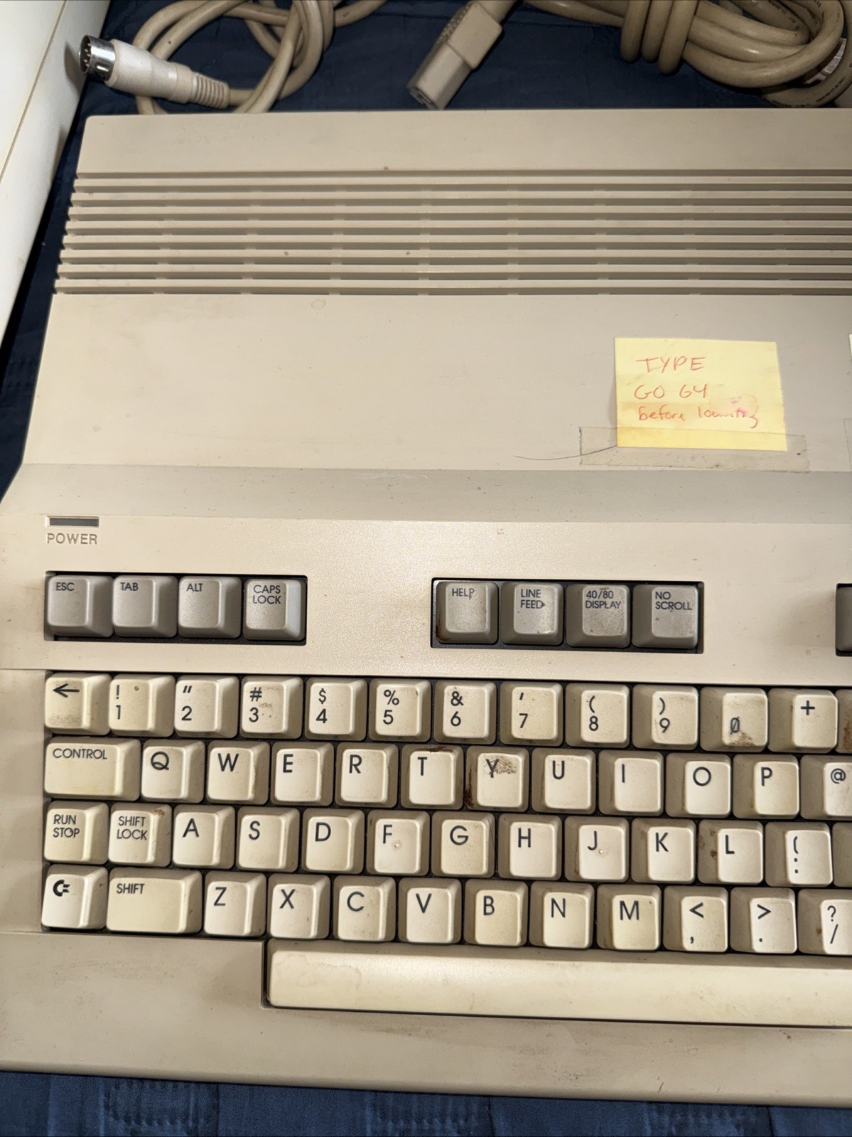 Commodore 128 Computer and 1571 Disk Drive Bundle W/ Original Cables P/R
