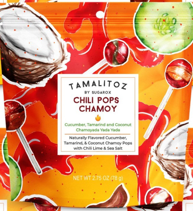 NEW Tamalitoz by sugarox CHILI POPS CHAMOY mexican hard candy cucumber tamarind