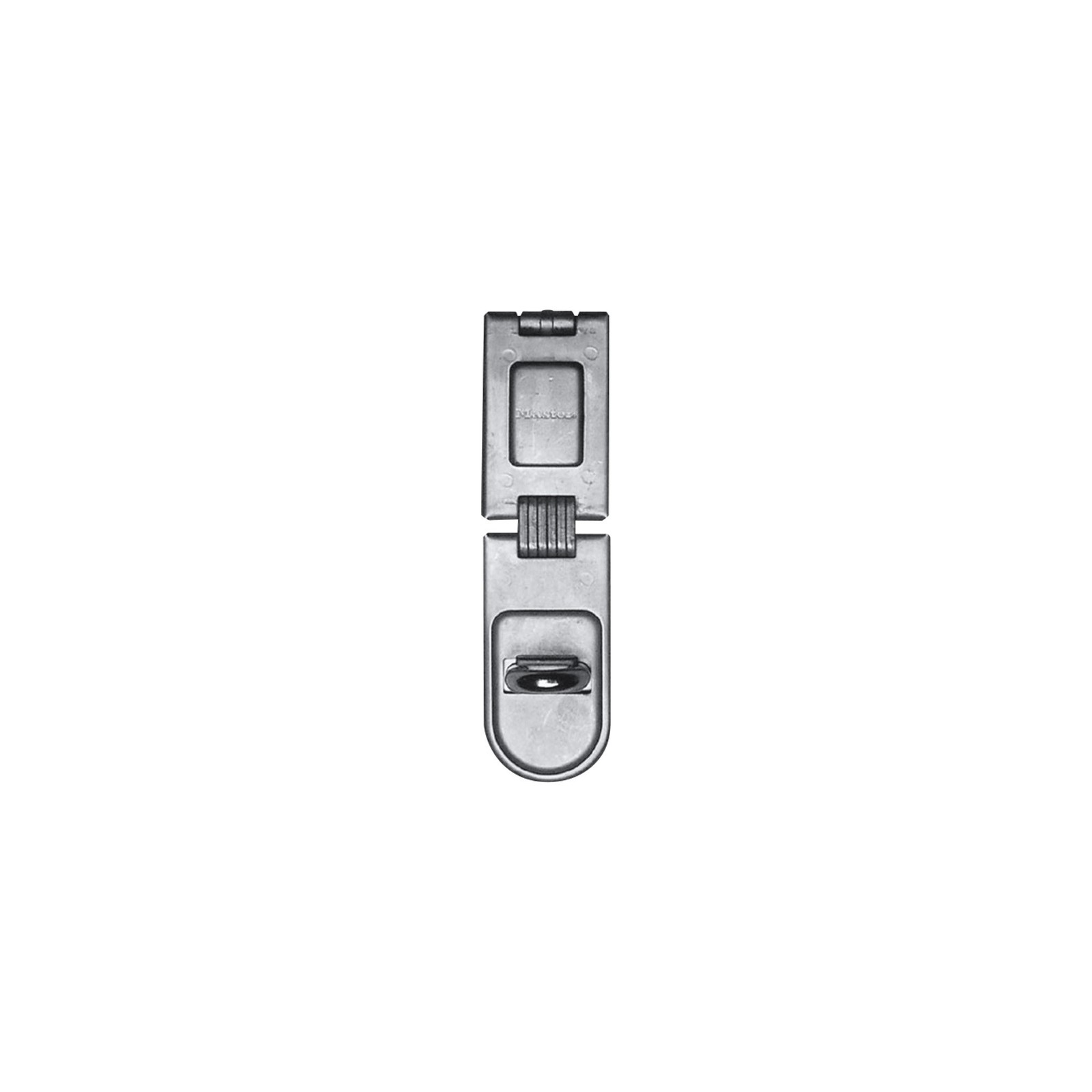 Master Lock 6-1/4" Long Zinc Plated Hardened Steel Single Hinge Hasp, 1 Pack,