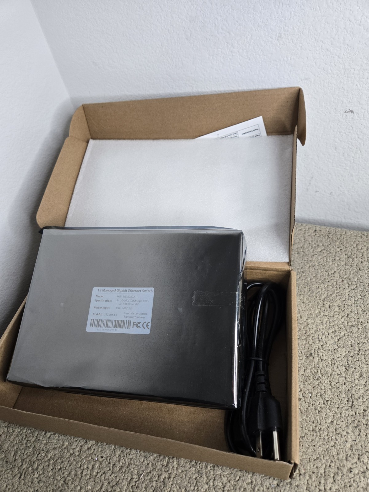 NEW L2 Managed Gigabit Ethernet Switch 8 X Gigabit Ports 2 X SFP HWIXAZEB