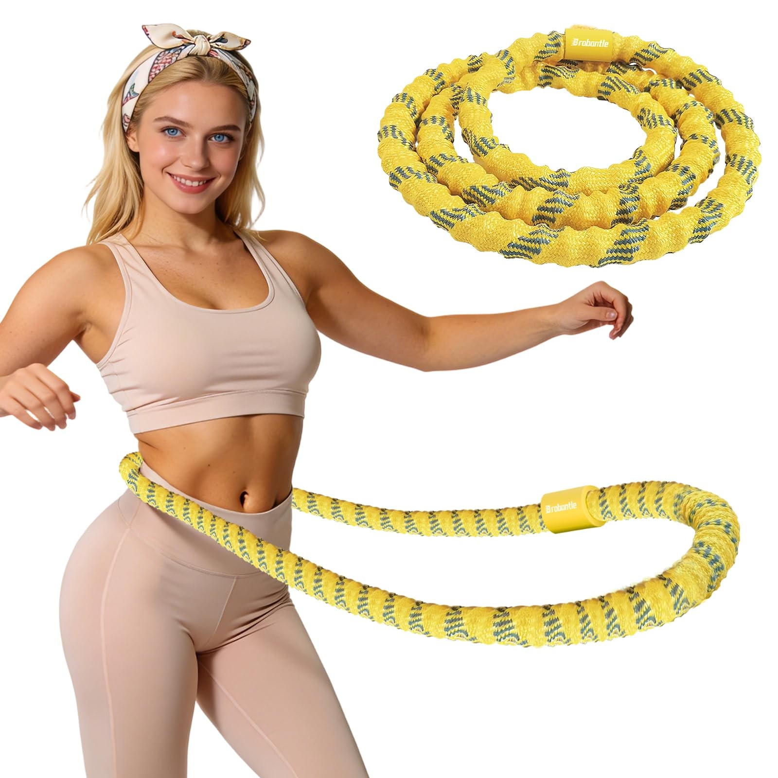 Brobantle Soft Fitness Spring Hoop for Women Weight Loss, 3.3 lbs Weighted Exerc