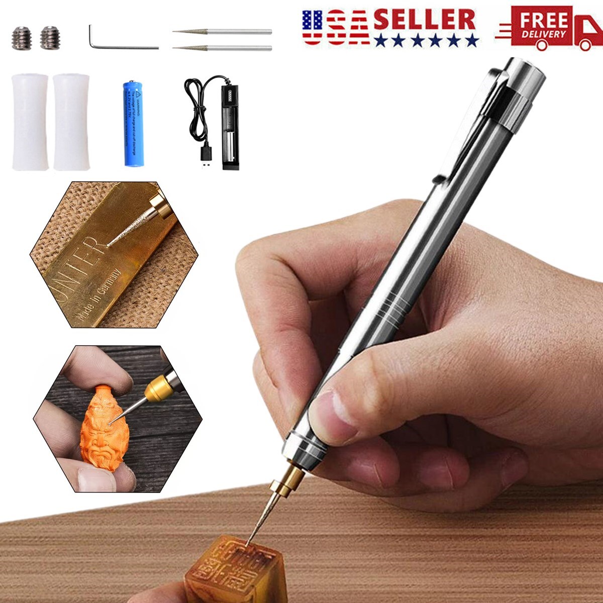 35000R/M Electric Precision Engraver Pen Engraving Tool Jewelry Wood Metal Glass