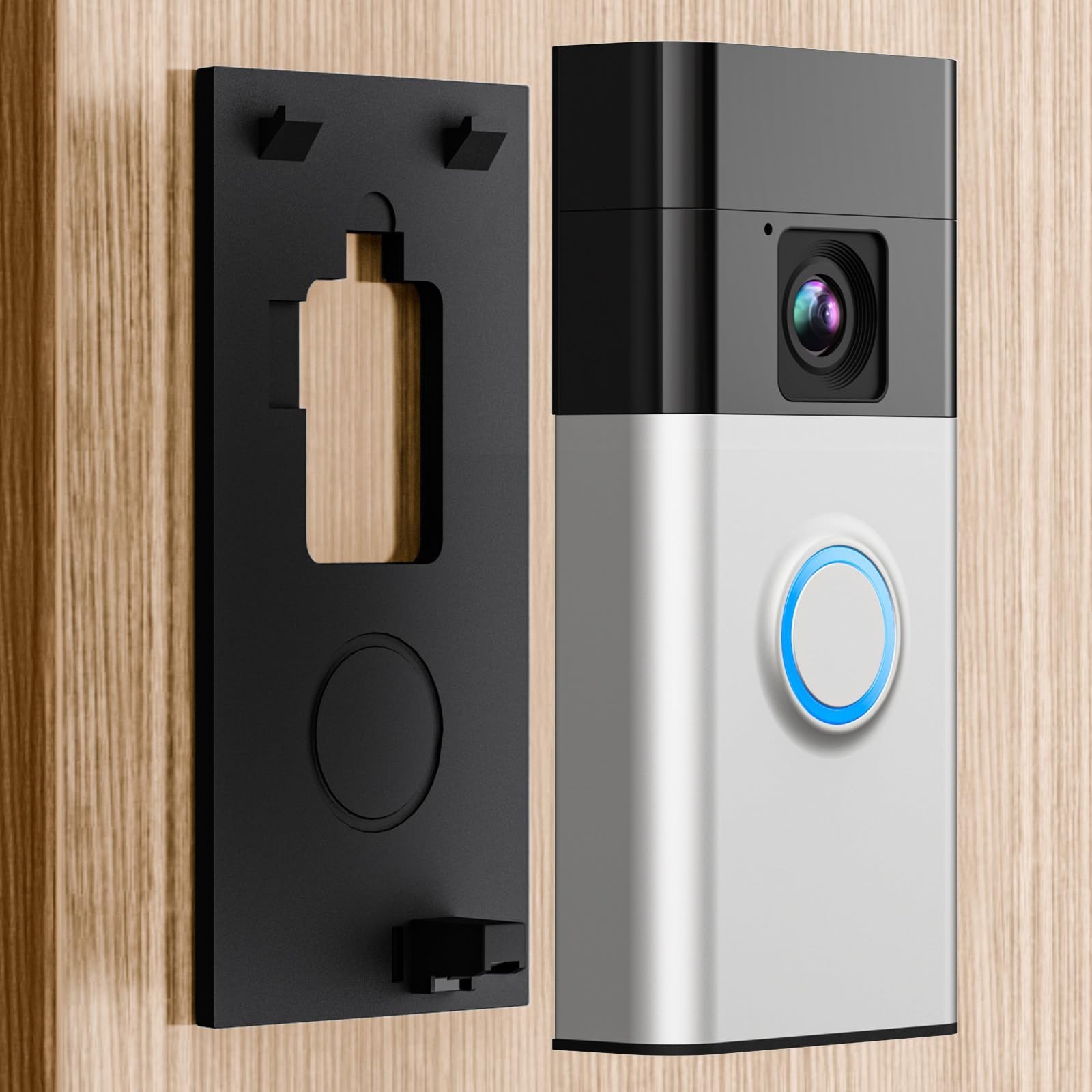Adhesive Video Doorbell Mount for Ring Battery Doorbell, No Drill Holder