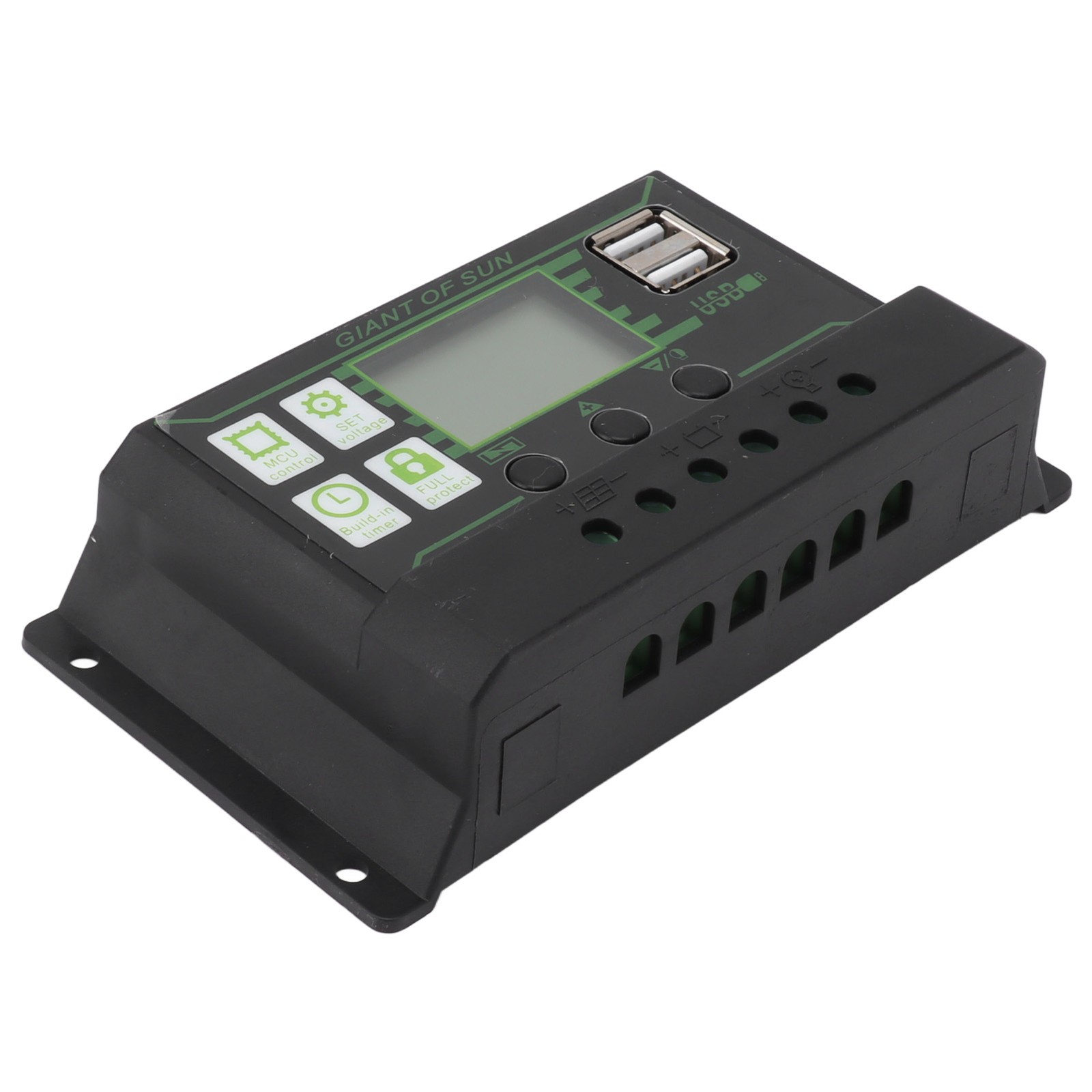 200A Solar Charge Controller LCD Display Dual USB Port PWM Charging ABS 5V WT