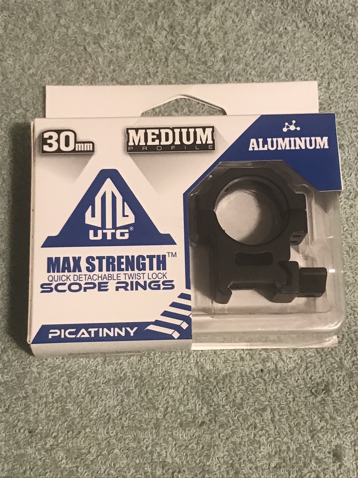 NEW UTG 30mm MEDIUM Scope Rings Picatinny -RG2W3154