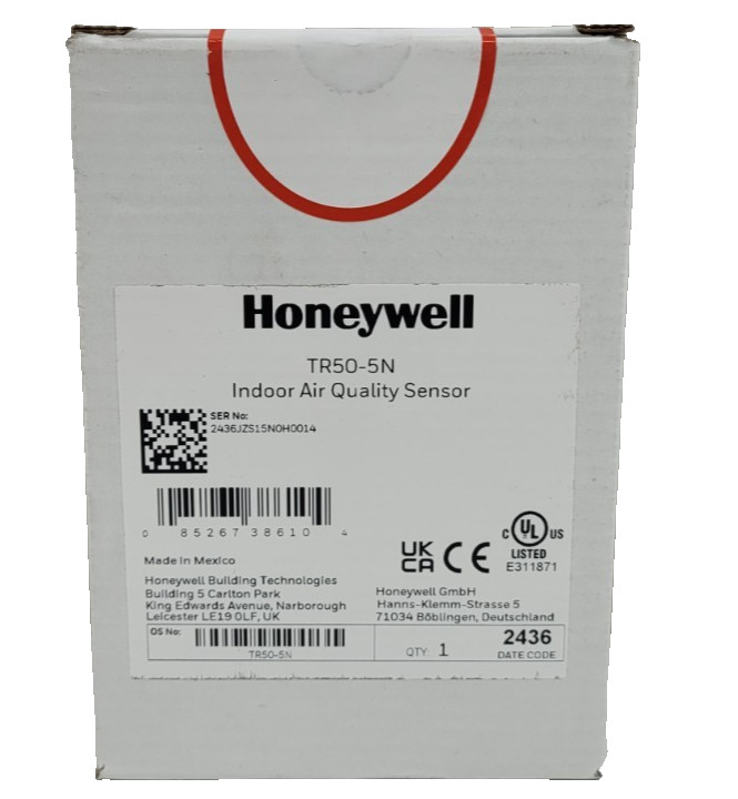 Honeywell TR50-5N TR50 Indoor Air Quality Sensor Temperature Humidity CO2 Pm2.5