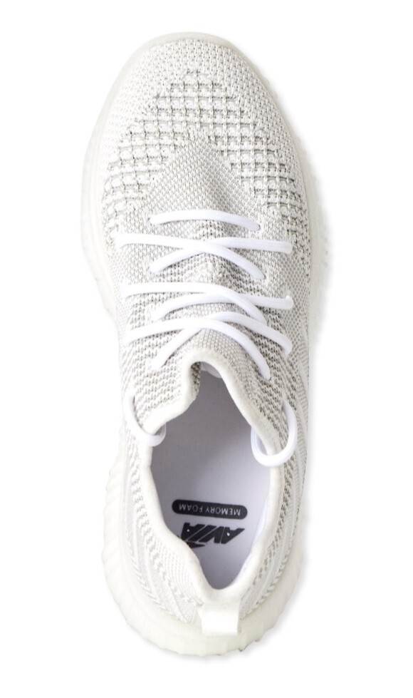 Avia Women's White Knit WIDE WIDTH Lightweight Athletic Sneakers Shoes: 6-12