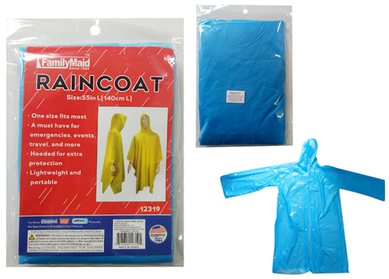 PONCHO Mens Waterproof Rain Coat Travel Hoodie Hiking Gear Survival Backpacking