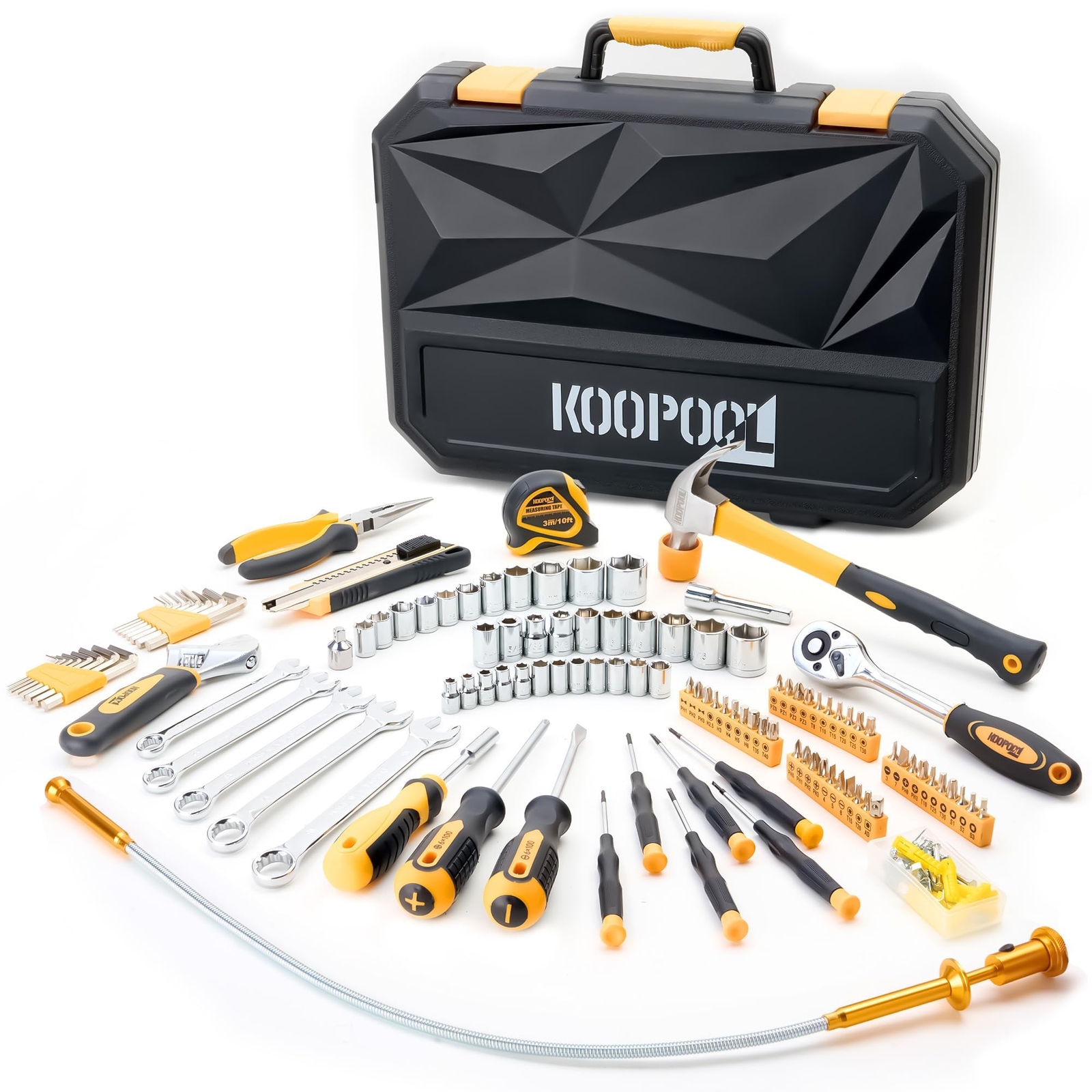 159 Piece Hand Tools Set Tool Box For Car General Household Hand Kit Basic Tool