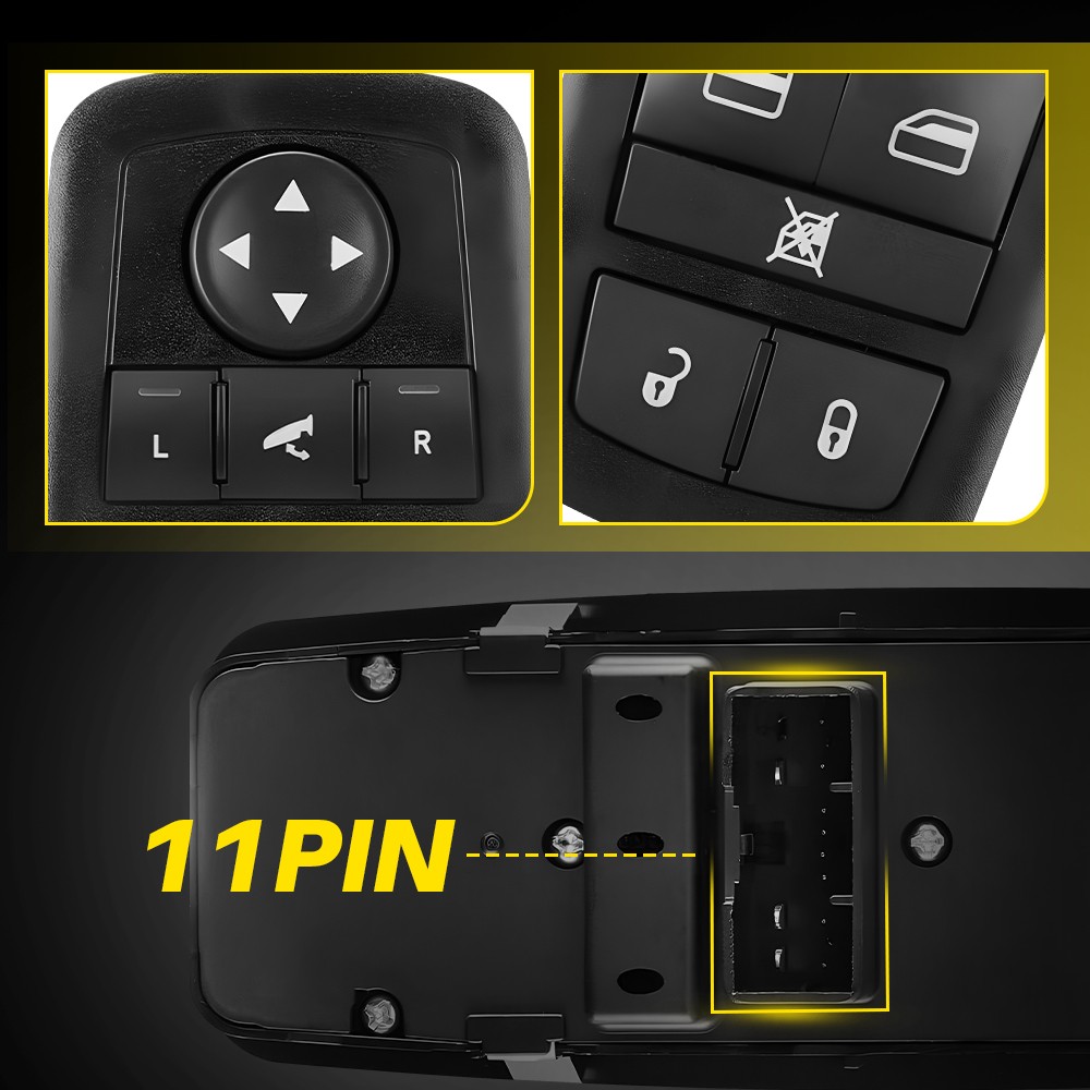 For 2016-2022 Ram 1500 2500 Driver Side Master Power Window Control Switch