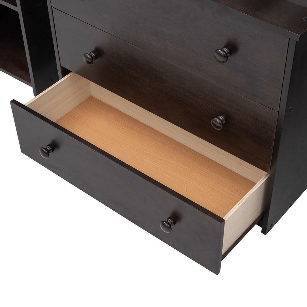 Low Study Twin Loft Bed Espresso