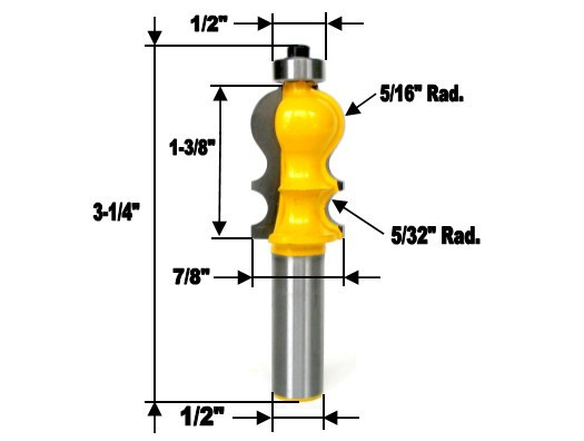 1 pc 1/2" Shank Specialty Molding A Router Bit sct-888