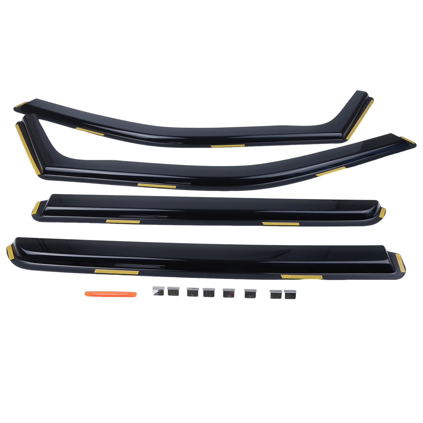 RAIN GUARDS VENT VISORS SHADE FOR 2017-2022 FORD F-250-550 SUPERCREW