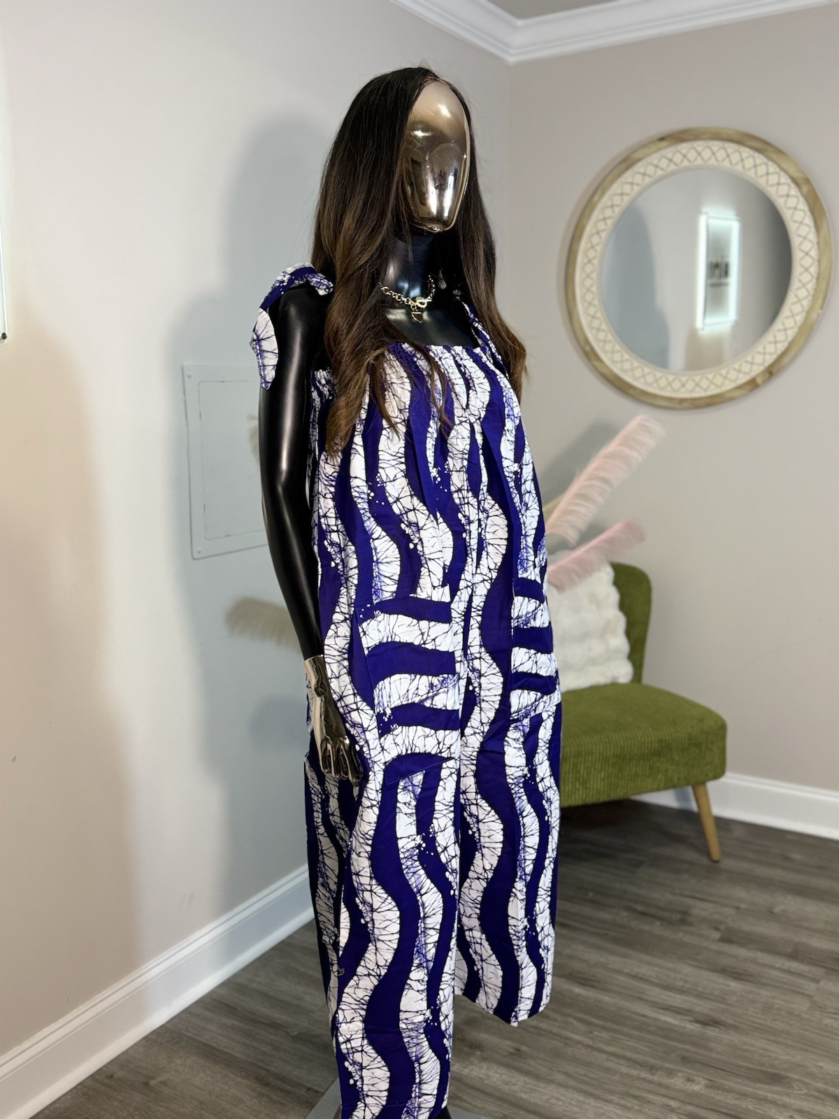 NIGERIAN AFRICAN WAX ANKARA Jumpsuit( CULTURAL& ETHNIC CLOTHING AFRICA )-LARGE
