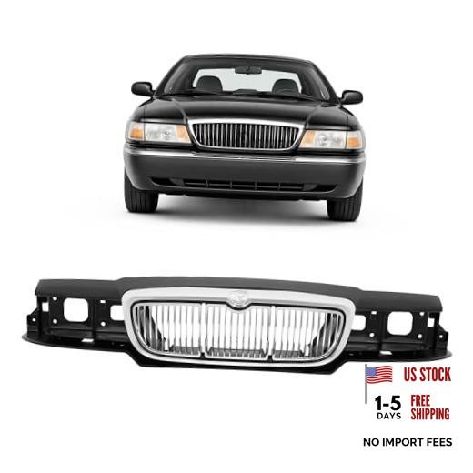 Header Panel & Grille Compatible with 1998-2002 Mercury Grand Marquis GS/LS