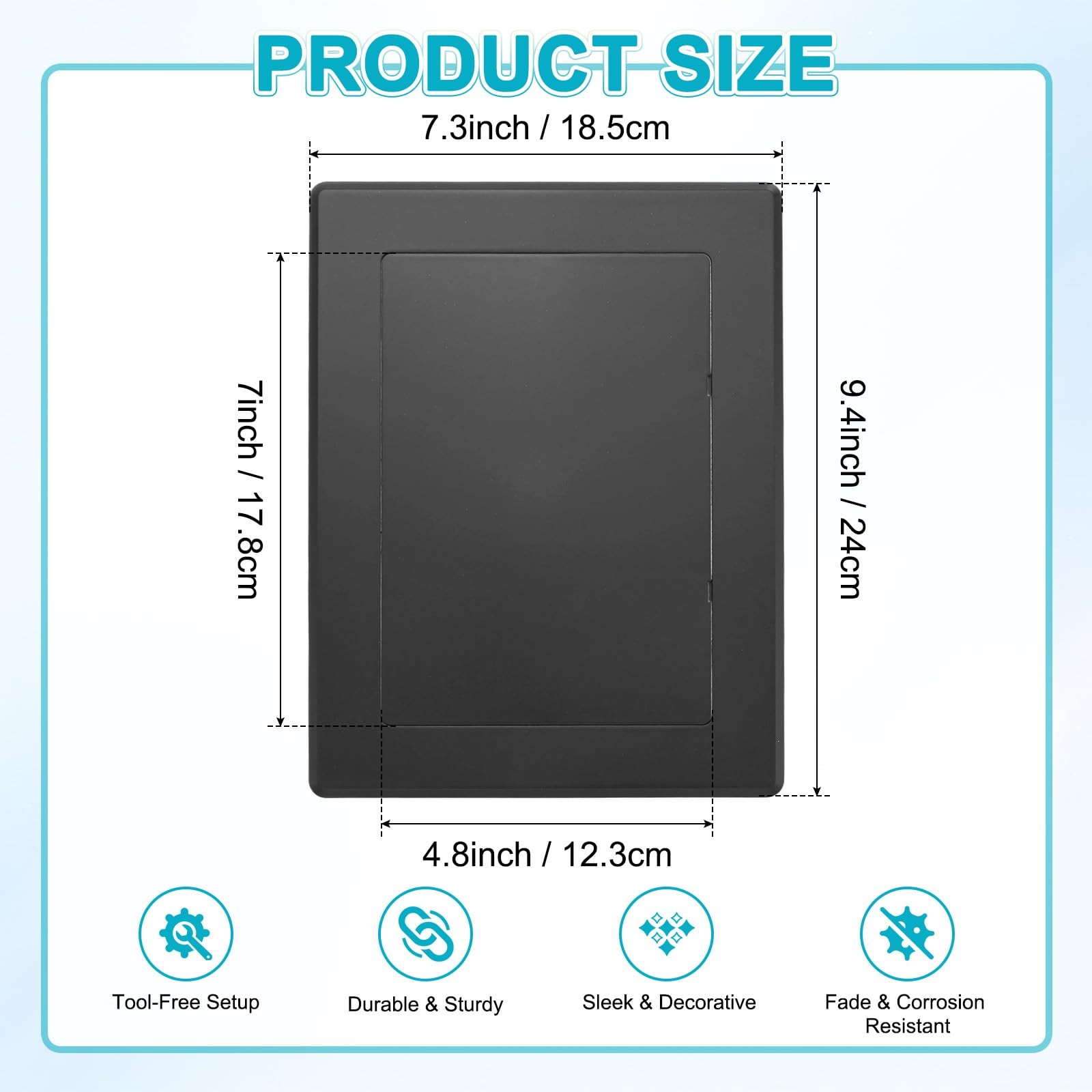 M METERXITY 1-Pack Access Panel for Drywall, 7x5 Inch Plastic Self Adhesive W...