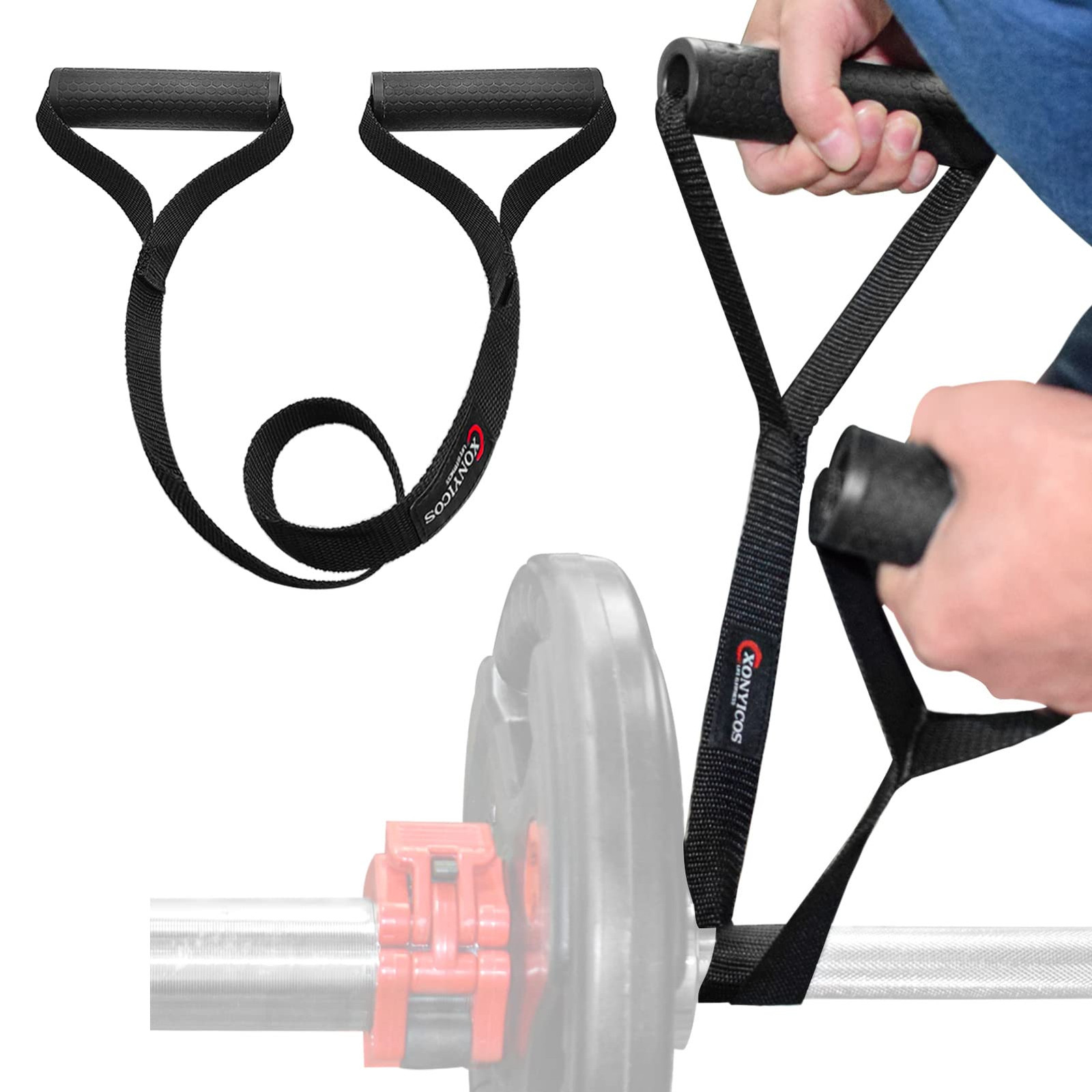 Portable T Bar Row Straps Handle,Landmine Straps Handle for Olympic Bars Barb...