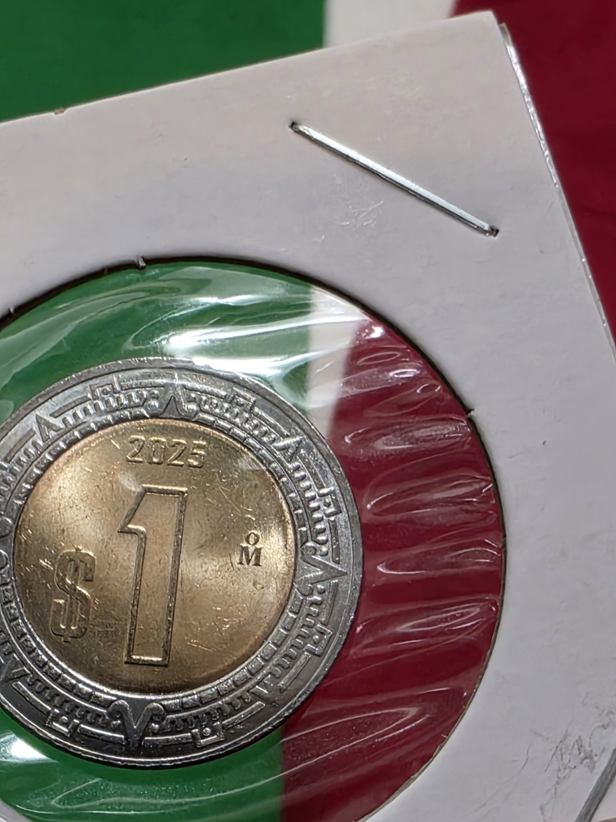 RARE 2025 Mexico $1 Pesos Coin AU- KM 616 Bimetallic 🇲🇽 BRILLIANT GEM Bin 3