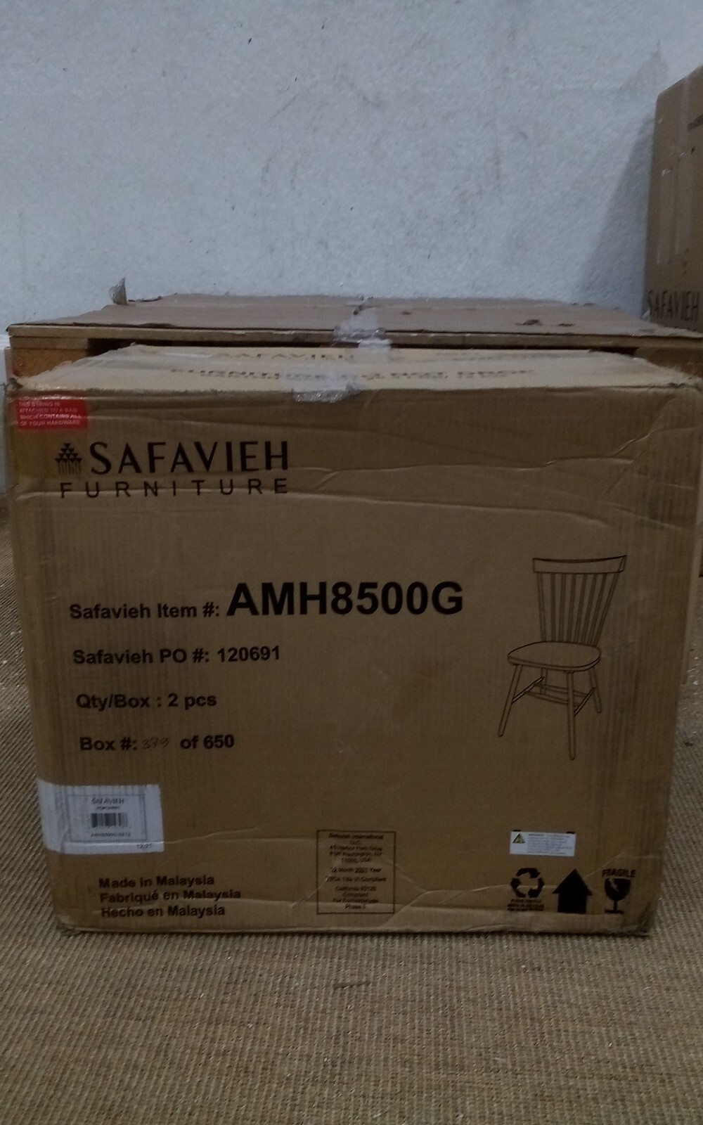 Safavieh PARKER SPINDEL SIDE CHAIR, Reduced Price 2172725820 AMH8500G