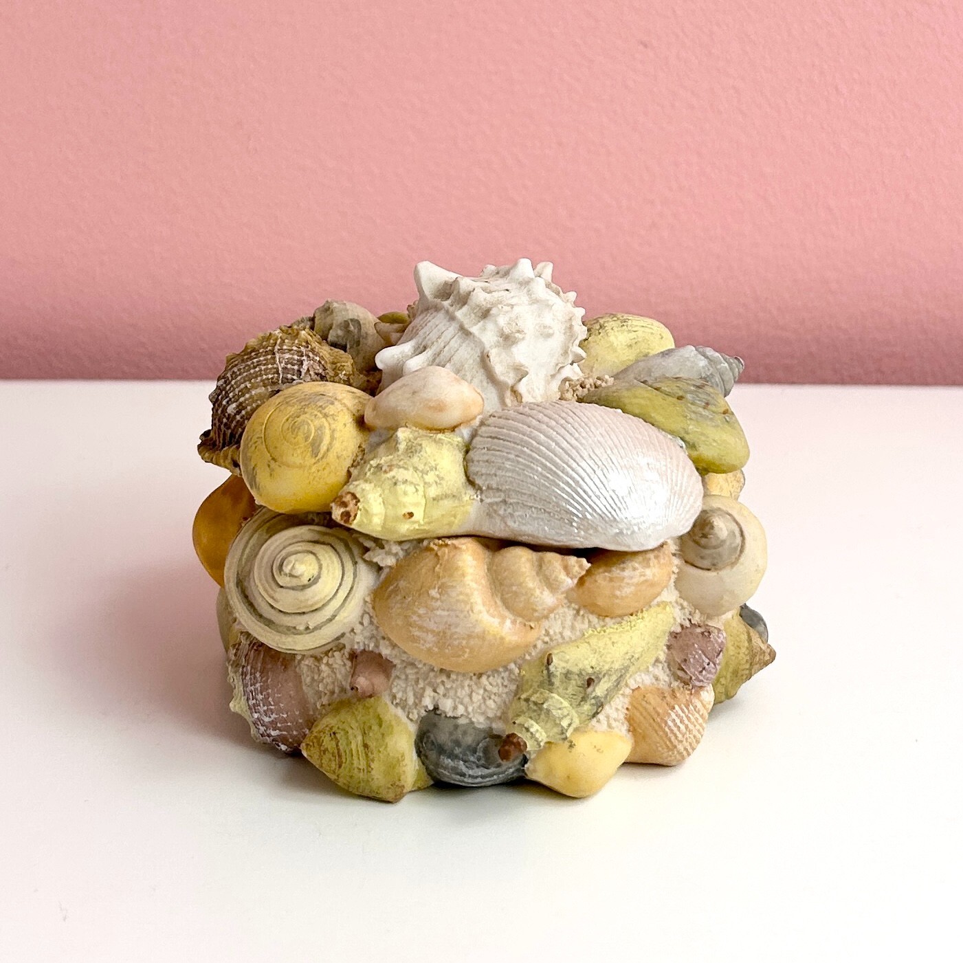 Ceramic Trinket Box with Shell Design