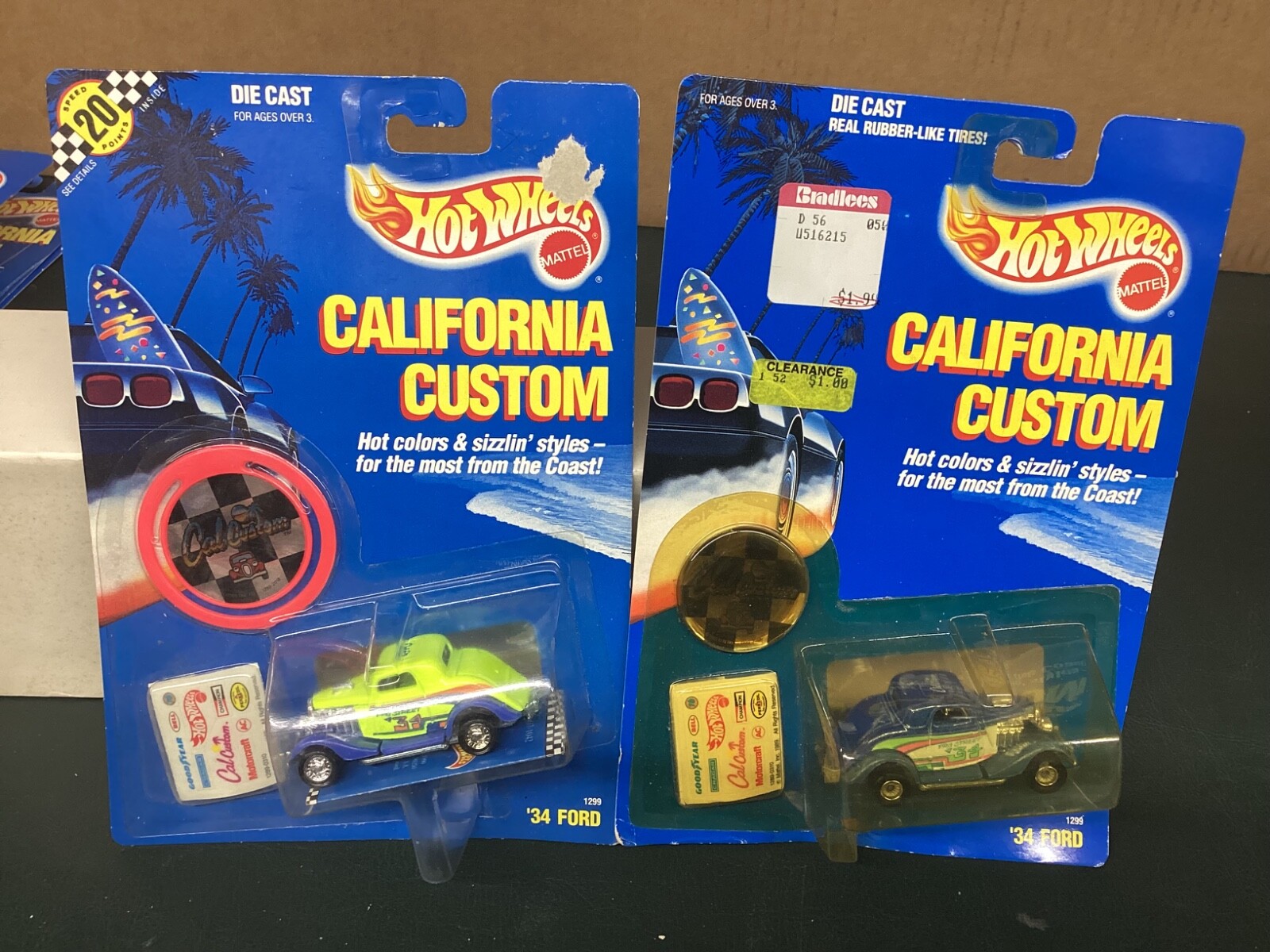 VINTAGE HOT WHEELS  1989  CALIFORNIA CUSTOMS  34 FORD