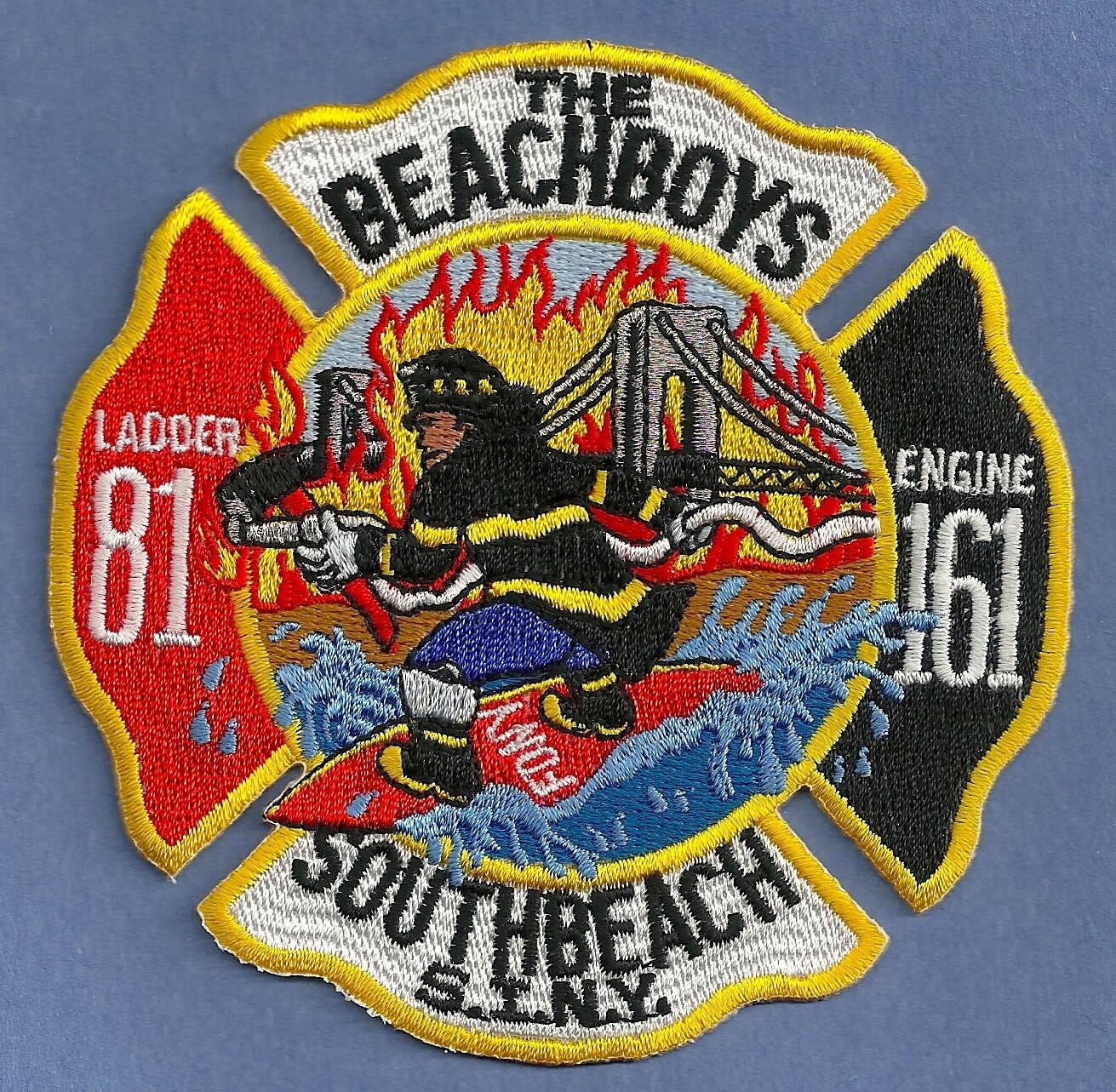 FDNY FIRE DEPARTMENT NEW YORK ENGINE 161 LADDER 81 PATCH STATEN ISLAND