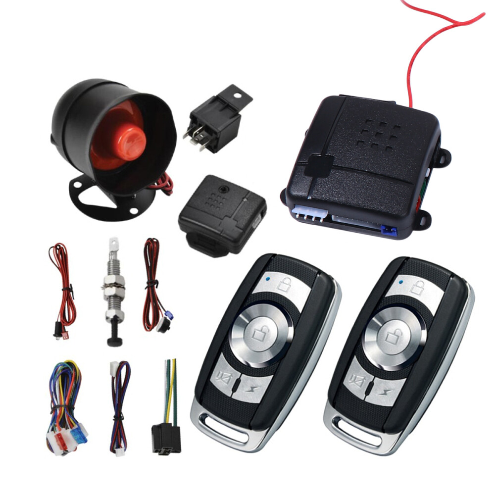 Auto Car Alarm Security System Keyless Entry& 2 Remote Kits Anti theft Universal