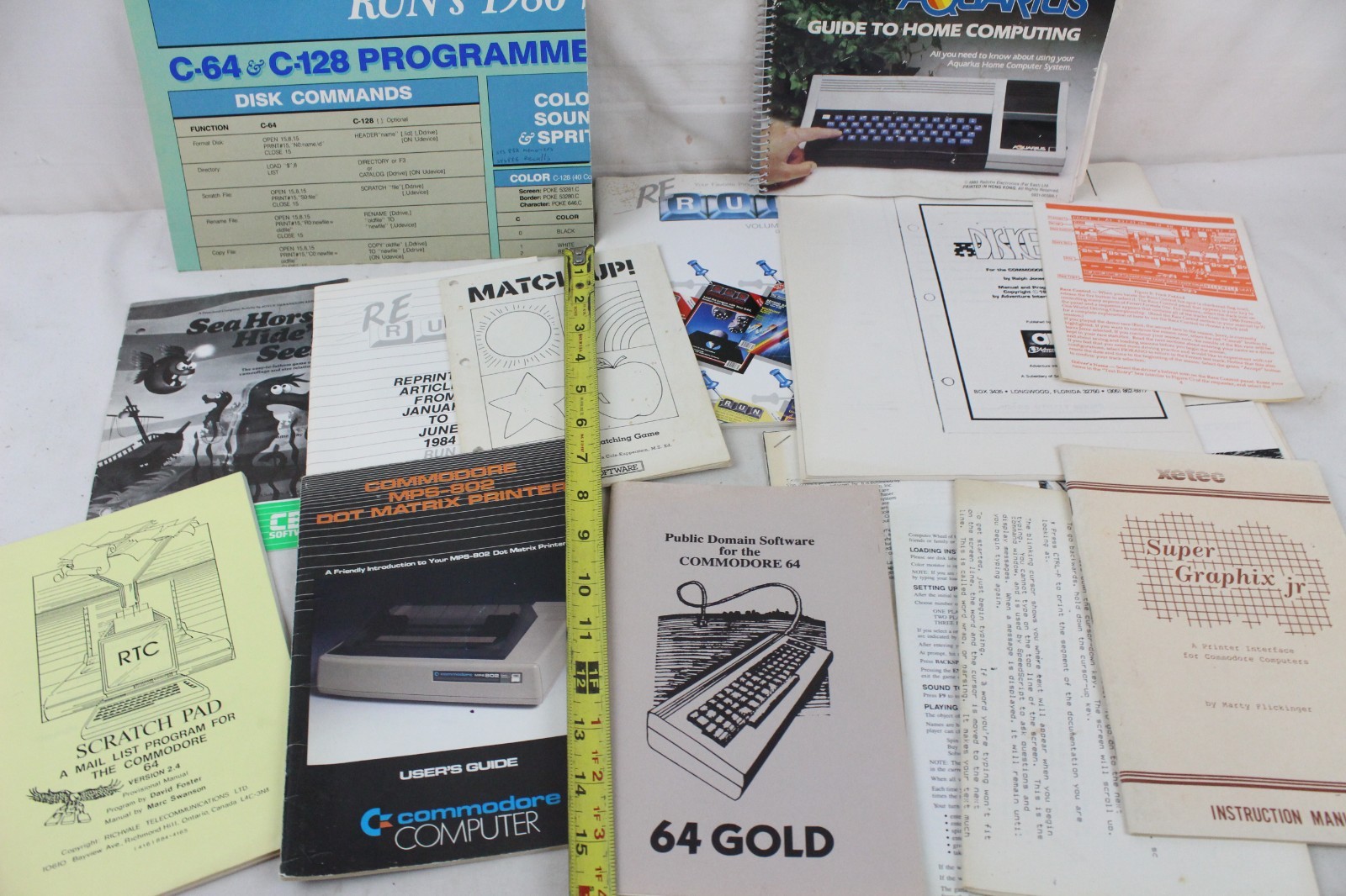 Vintage Commodore 64 Atari Manuals Paperwork Lot Elite ReRun Computer Video Game
