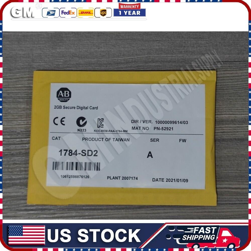 New AB 1784-SD2 Secure Digital Memory Card 2GB in Bag Sealed 1784SD2 US Free Tax