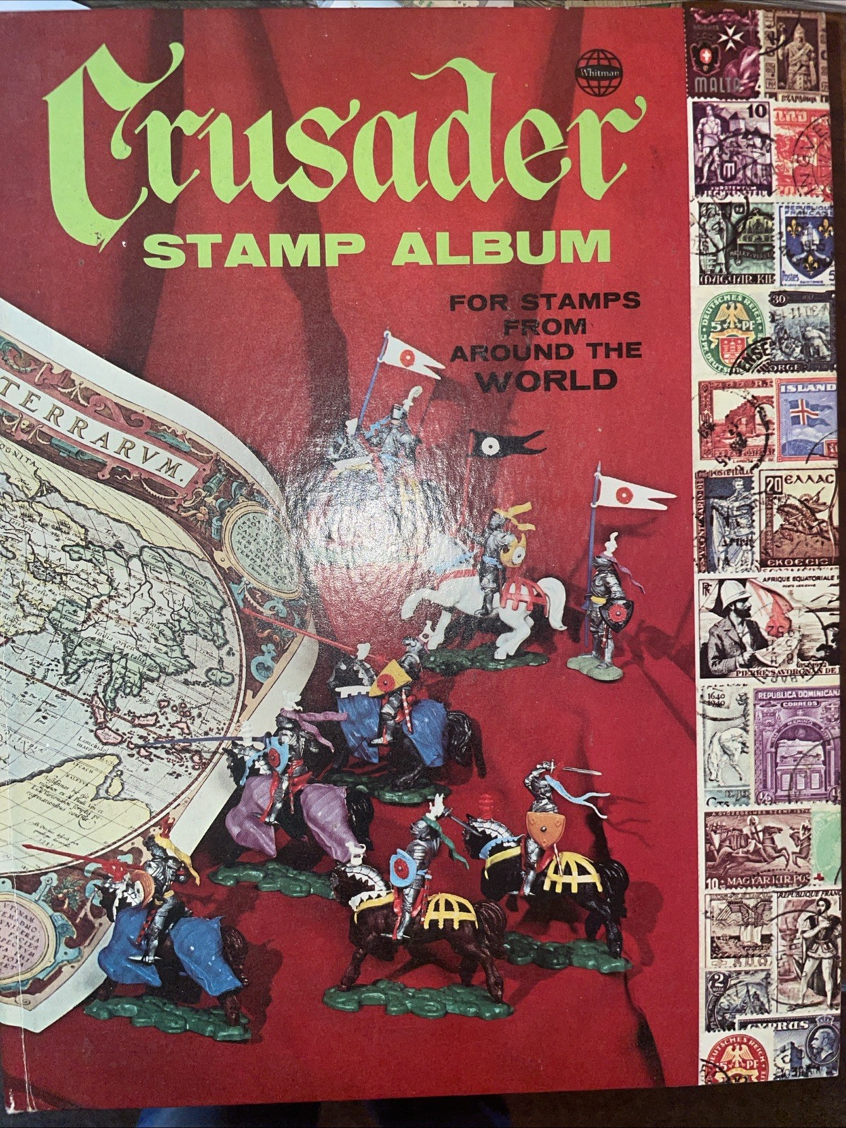 VTG Crusader  For Stamps From Around The World Over 250 Stamps In Albume