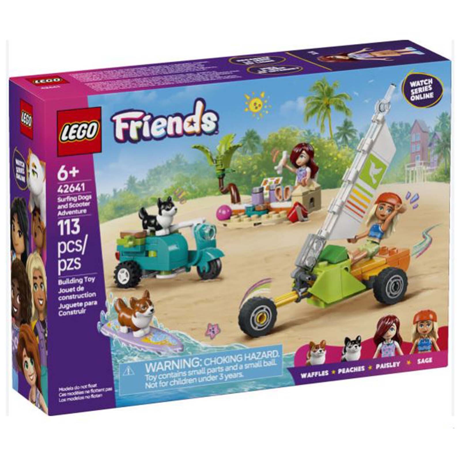 LEGO® Friends Surfing Dogs and Scooter Adventure Building Set 42641 NEW