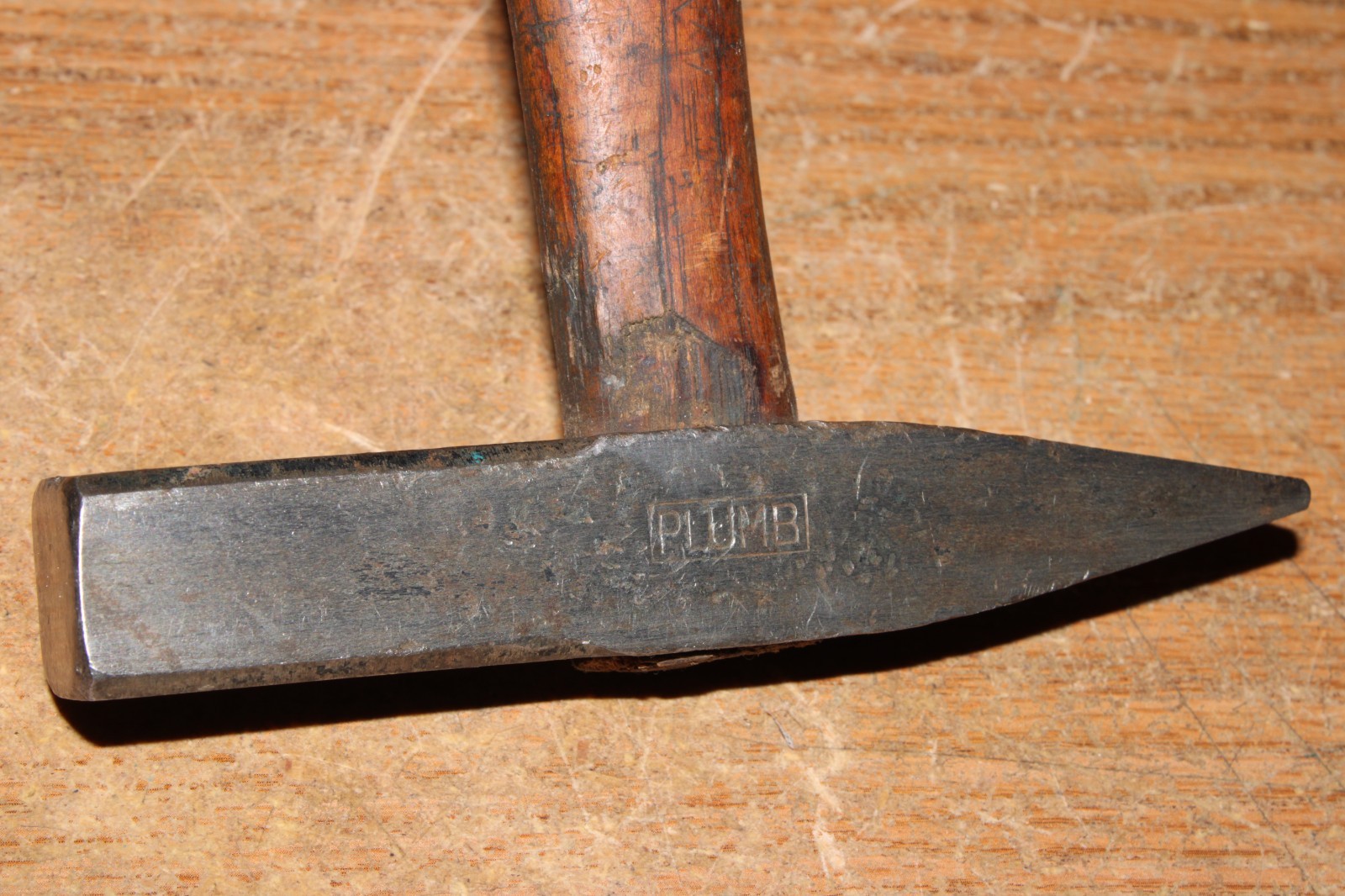 Vintage Plumb Tack Hammer Tinsmith Square Flat Head
