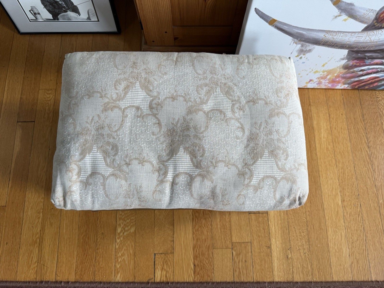 Vintage Foot Stool with Storage