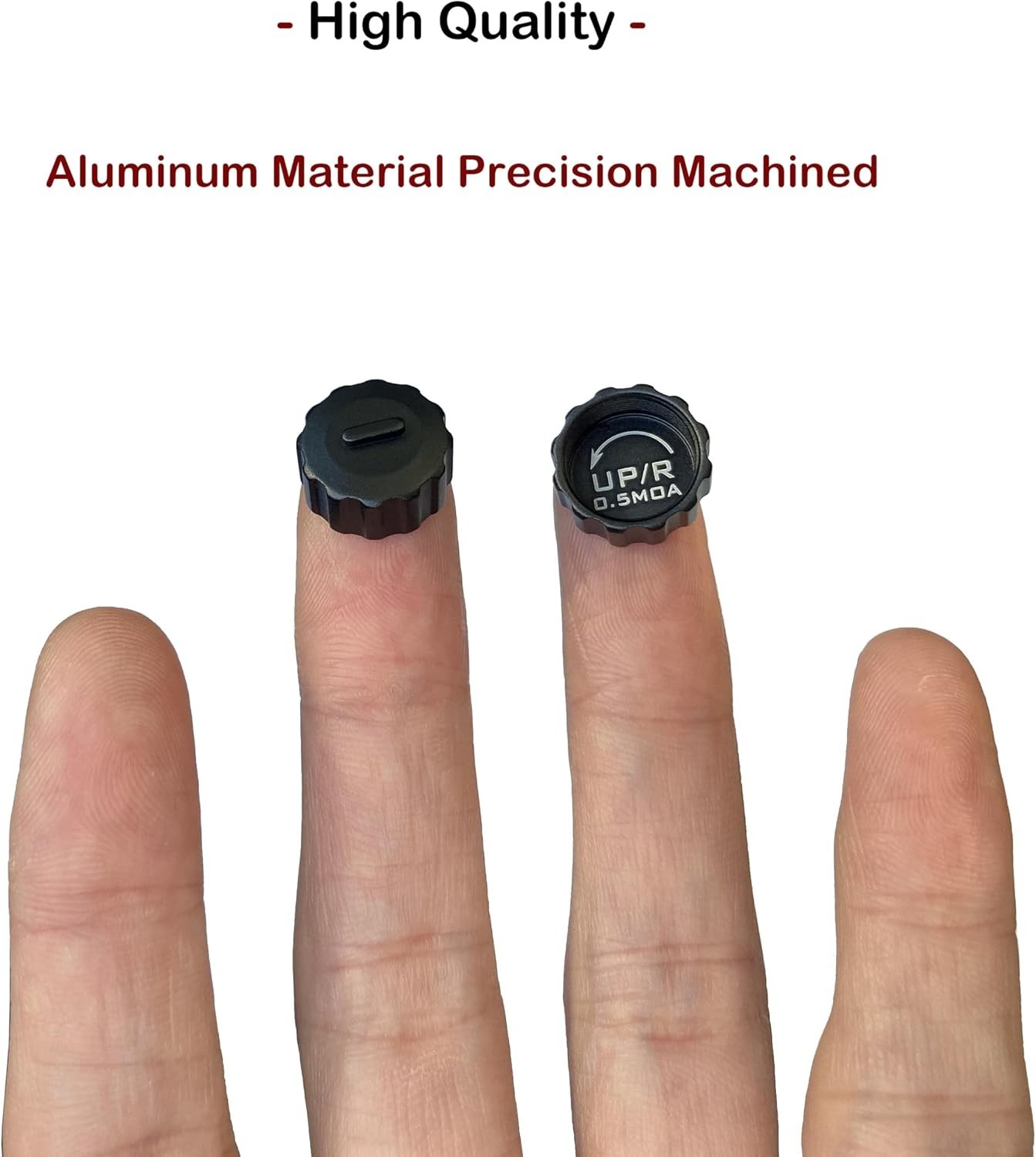 Aluminum Replacement Turret Caps for Shooting Efficiency - 2 Pack