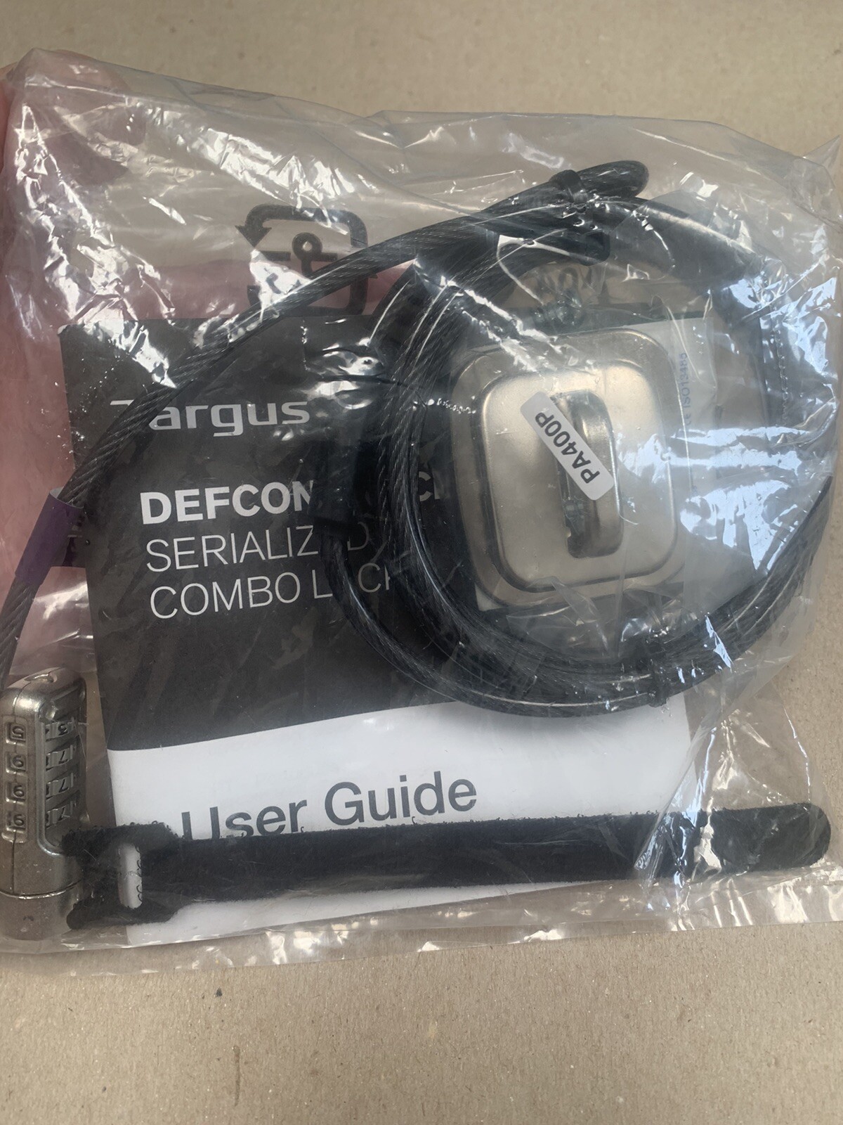 Targus Defcon Trapezoid Serialized Combo Cable Lock ASP66GLX-S