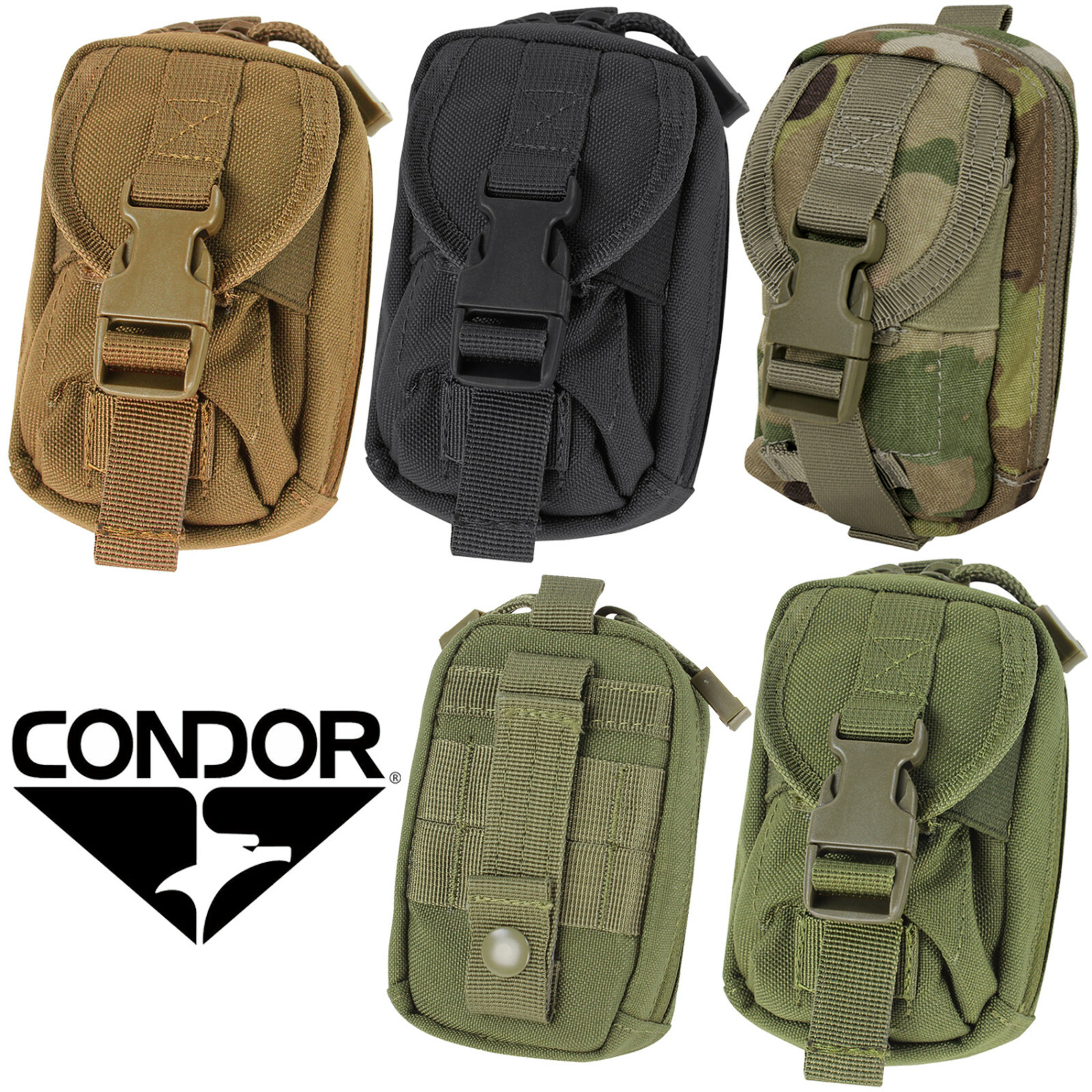 Condor MA45 MOLLE PALS Tactical Modular Buckled I-Pouch Phone Utility Tool Pouch