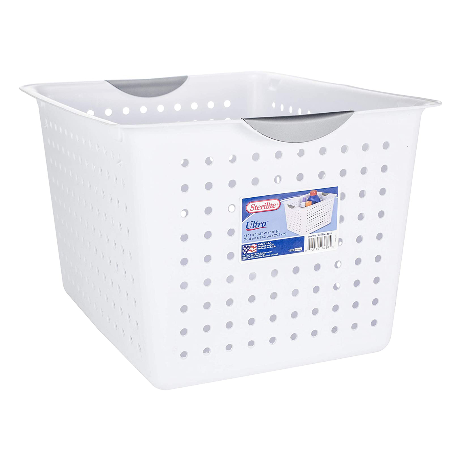 Sterilite Large Deep Durable Ultra Plastic Storage Basket Tote, White (6 Pack)