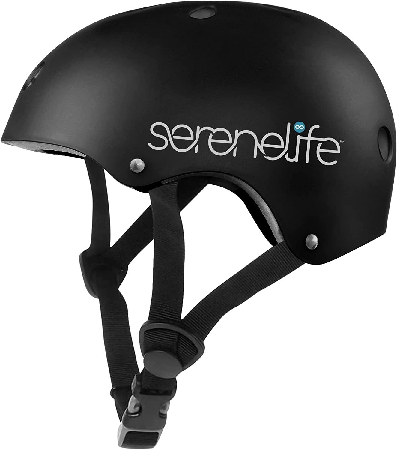 SereneLife SLHELMYBK Sports Safety Bicycle Kids Helmet (Black)