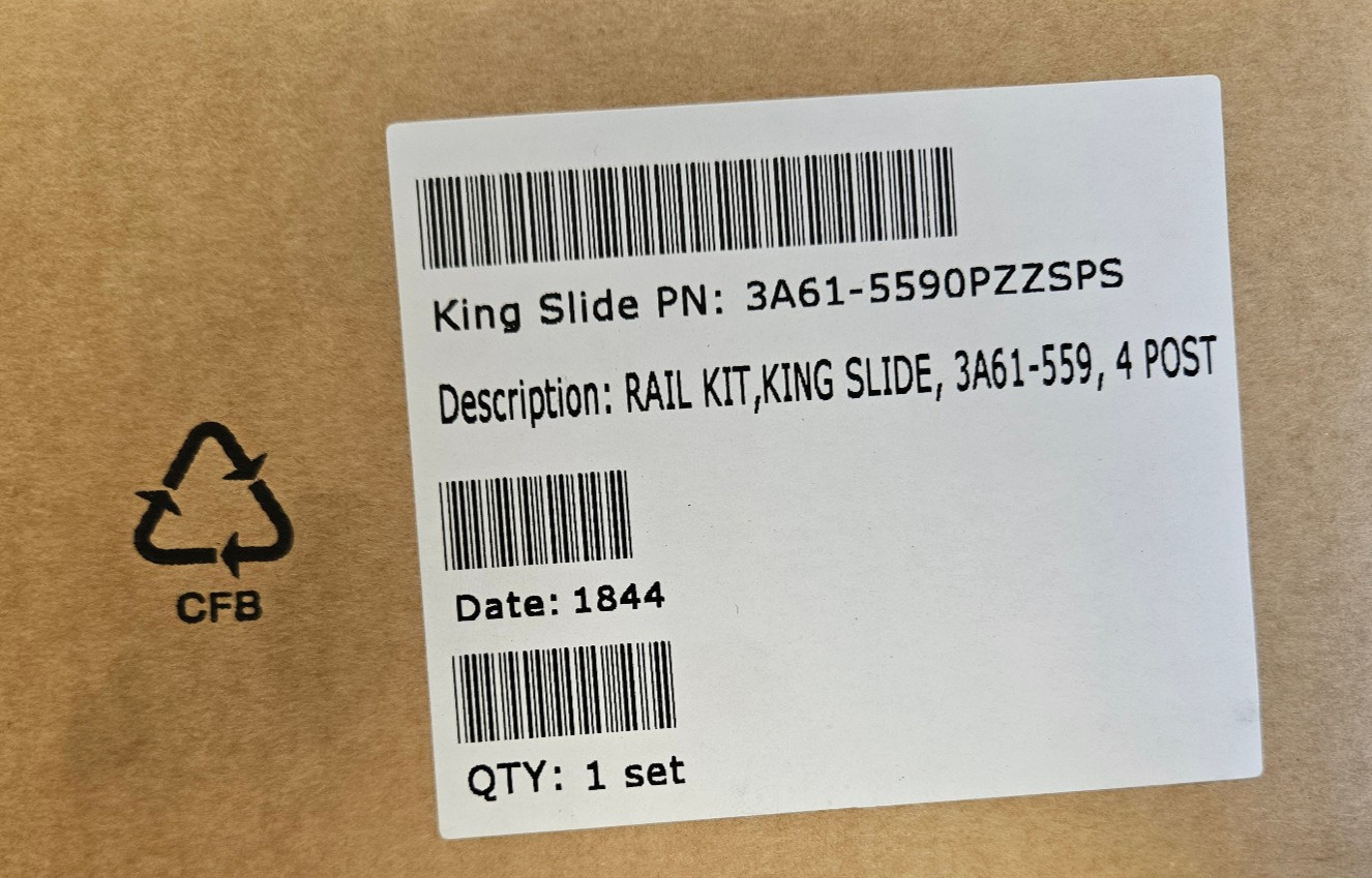 King Slide 3A61-5590 Rail Kit 4 post *NEW*