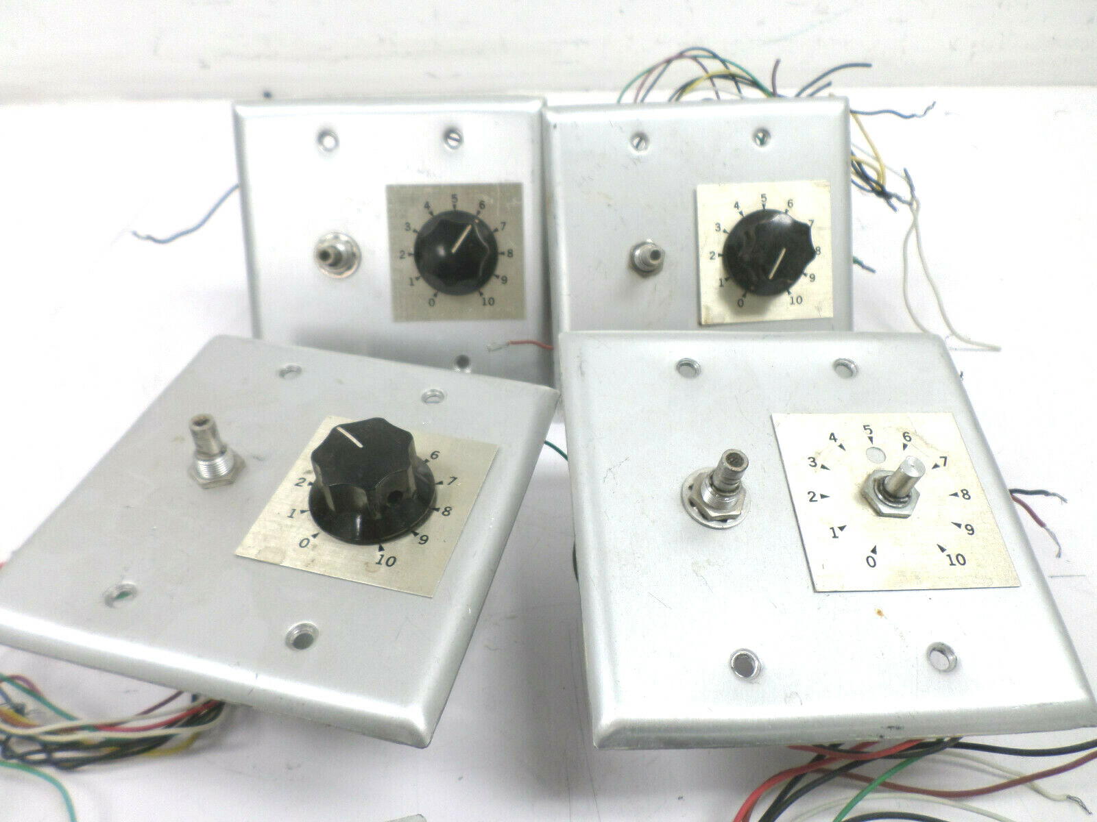 LOT OF 6 Double Gang Wall Mount Attenuators *MISSING KNOBS*