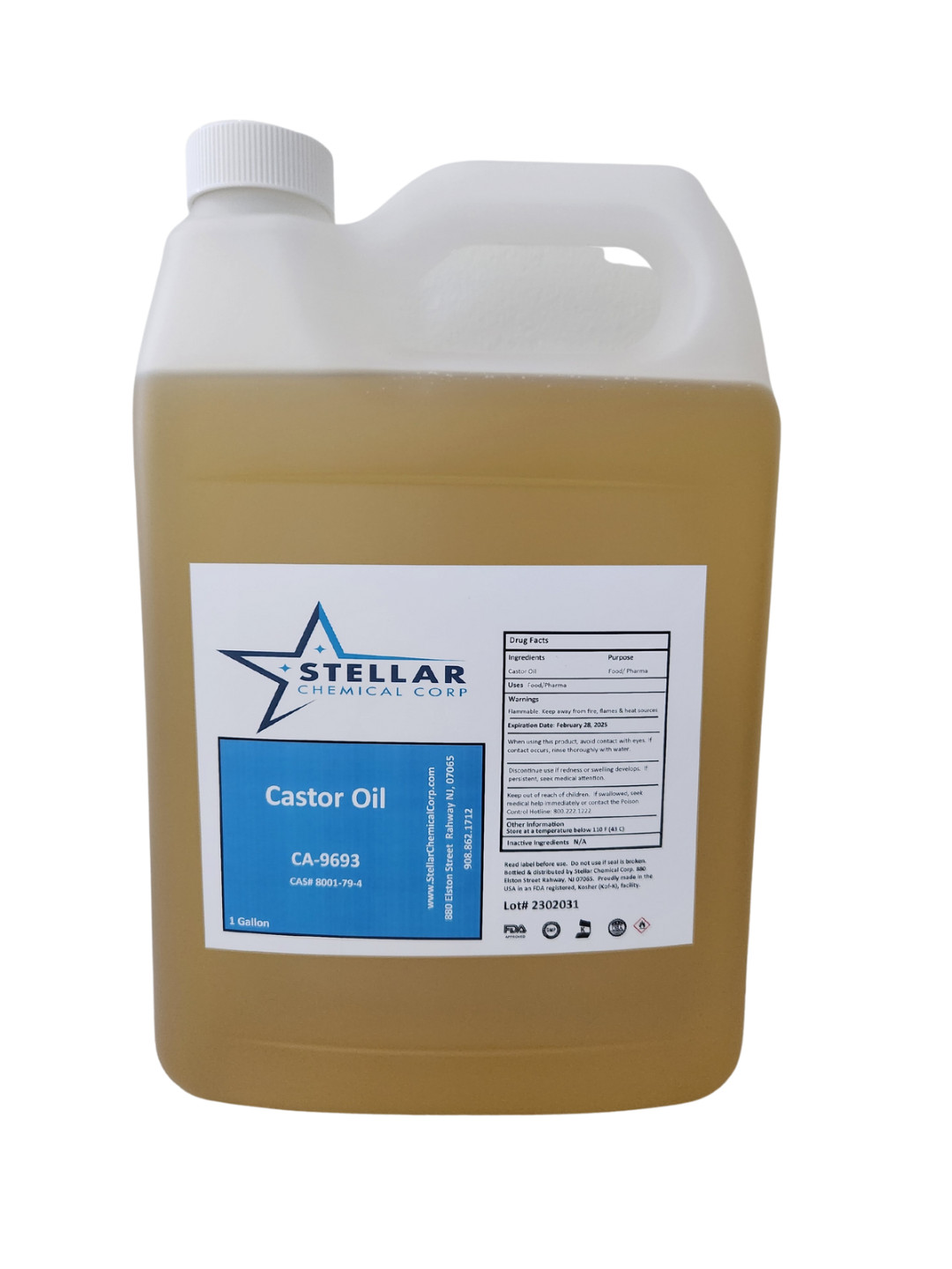 Castor Oil, USP     5 Gallons      Eyelashes, Eyebrows, Hair Growth