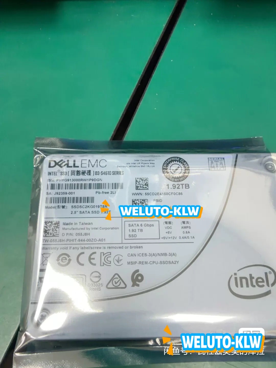 Dell 033R2T Intel S4510 1.92T SSD SATA SSDSC2KG019T8 with warranty  free tax