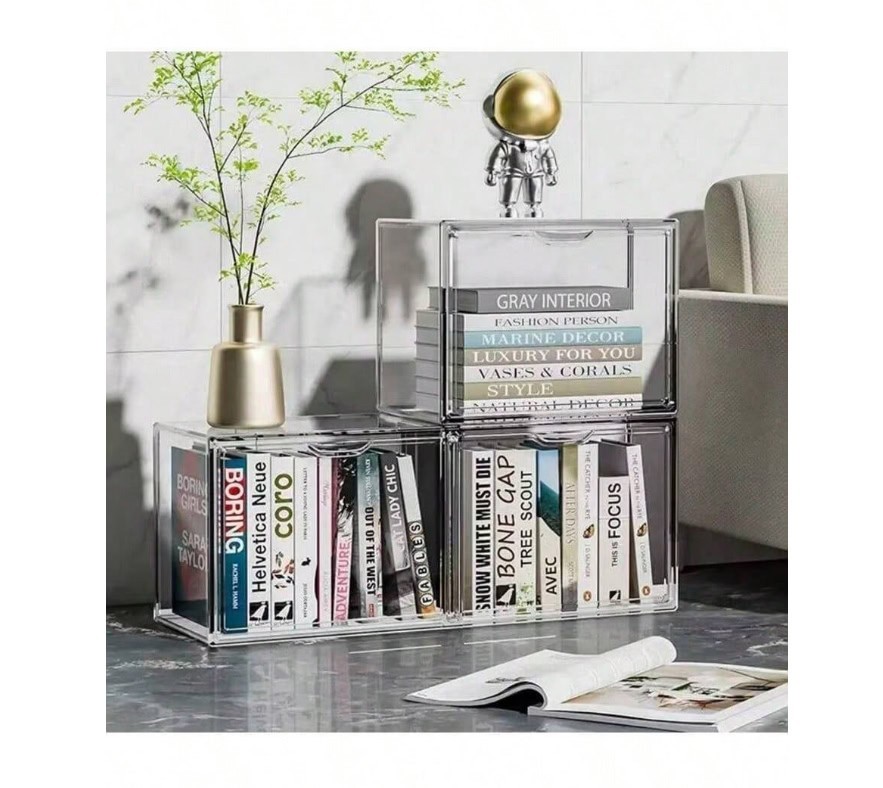 Clear Dustproof Storage Case Transparent Model Book Tool Organizer Box