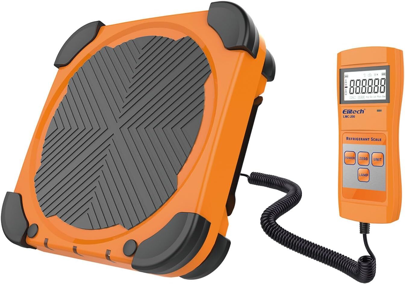 Elitech Refrigerant Scale HVAC Freon Charging 220lbs Weight with Orange