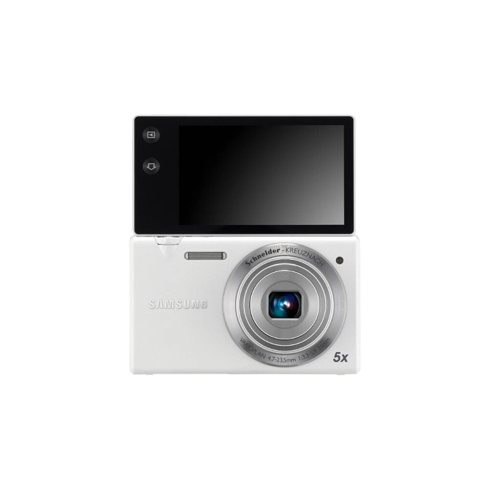 Samsung MV800 Digital Camera 16.1MP 5X Optical Zoom Selfie Flip-out Vlog White