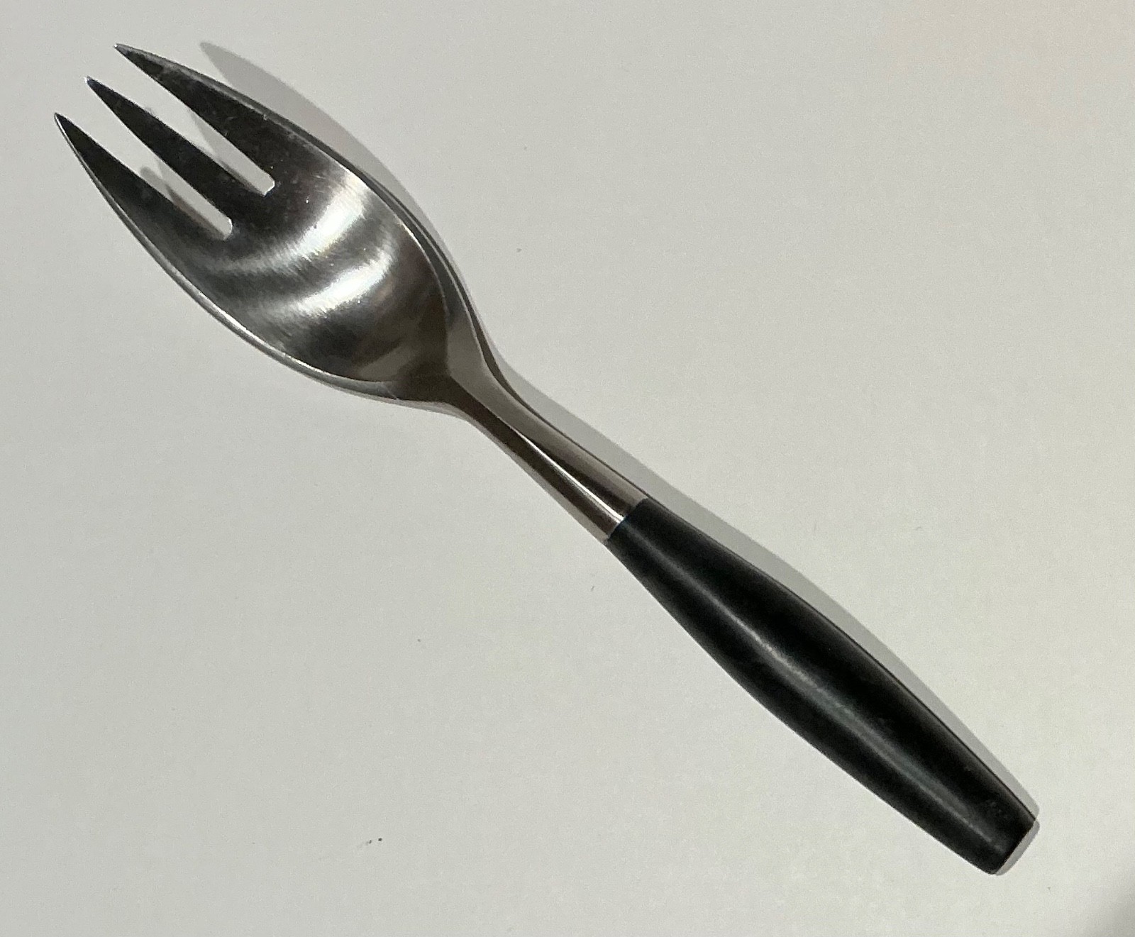 Dansk Salad Fork Kongo Black Handle Stainless Flatware Made in Germany