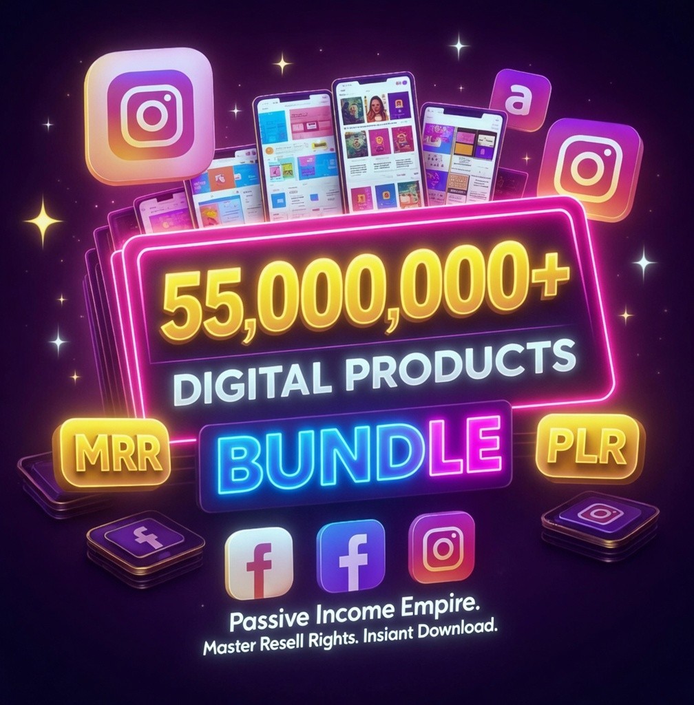 🚀 55+ Million PLR MRR Digital Mega Bundle | Keep 100% Profits | Fast Download